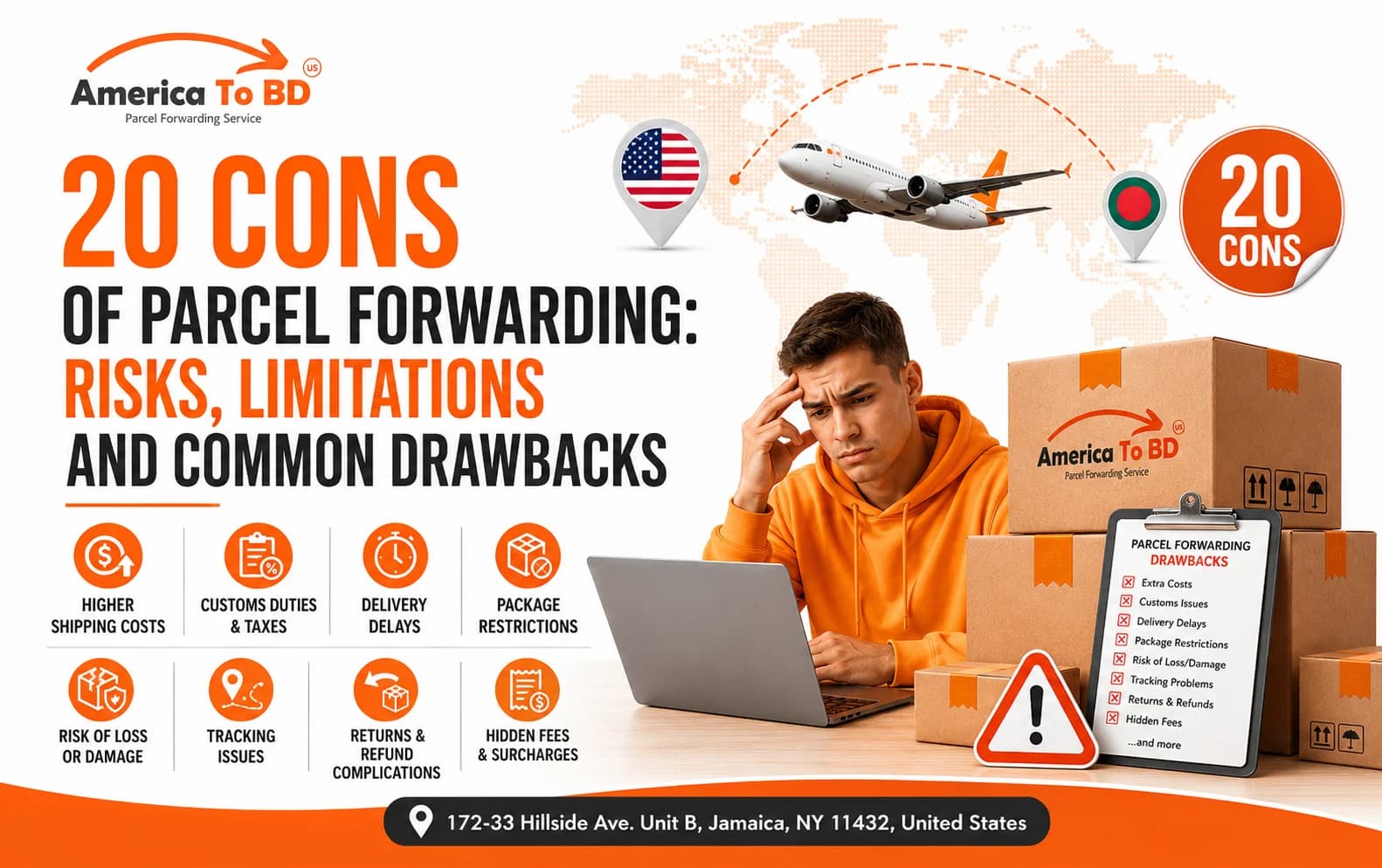 parcel forwarding drawbacks and international shipping risk factors