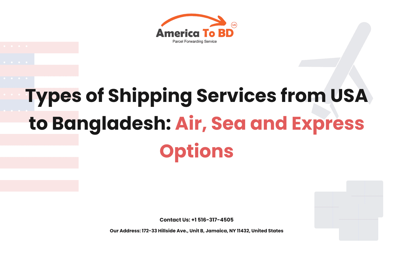 What are the types of shipping services available for USA to Bangladesh